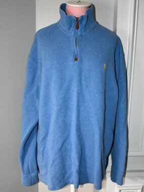 Polo Ralph Lauren Quarter Zip Pullover in Light Blue Size: Large Great Condition